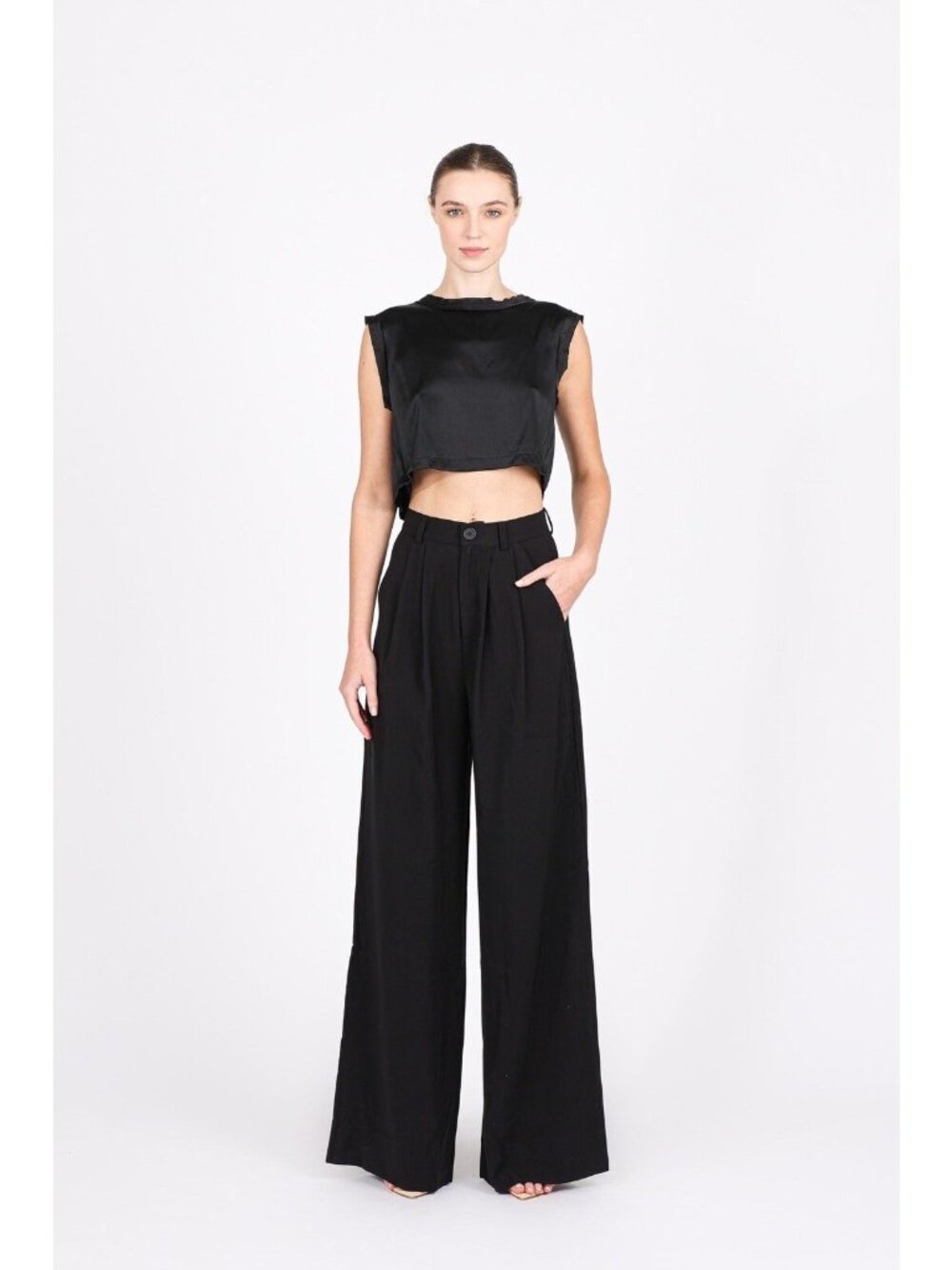 NONchalant Label Fabi Wide Leg Pants Black
